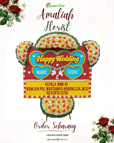 Papan Bunga Pernikahan Topos